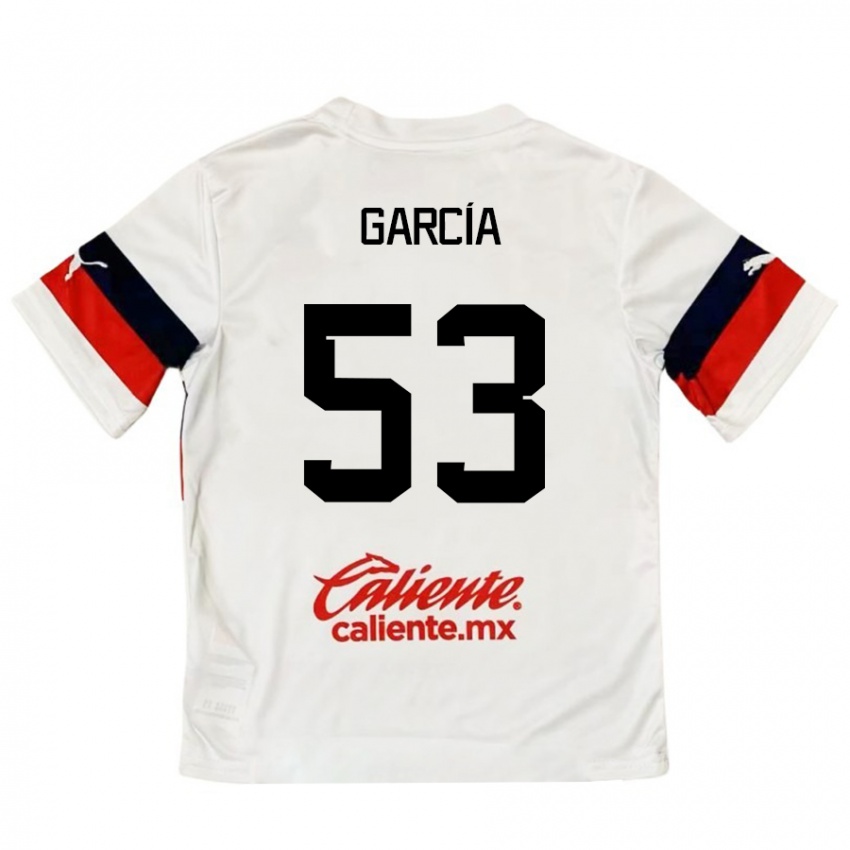 Homem Camisola Uziel García #53 Branco Vermelho Alternativa 2024/25 Camisa Brasil