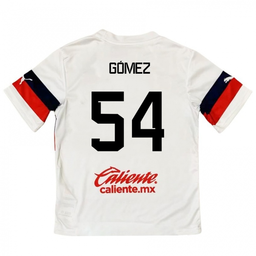 Homem Camisola Miguel Gómez #54 Branco Vermelho Alternativa 2024/25 Camisa Brasil