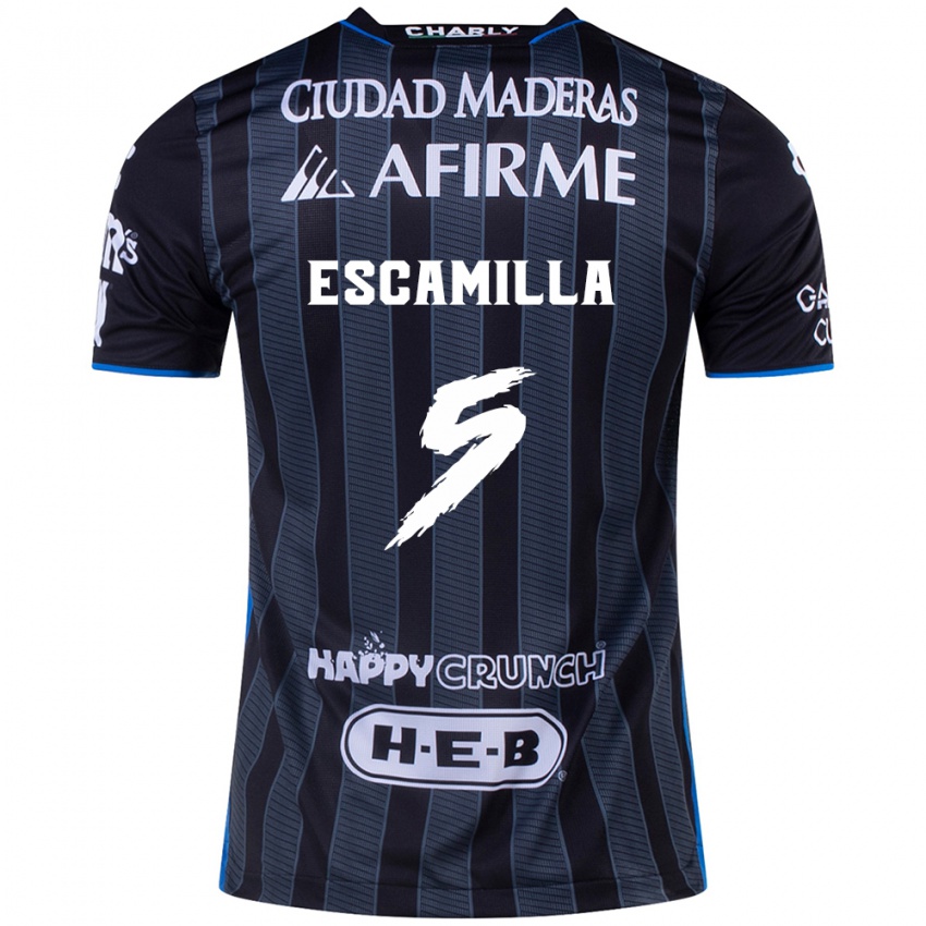 Homem Camisola Kevin Escamilla #5 Branco Preto Alternativa 2024/25 Camisa Brasil