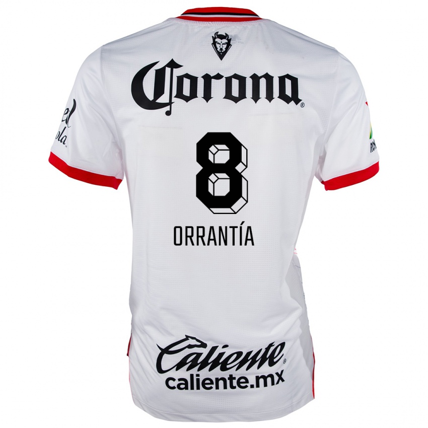 Homem Camisola Carlos Orrantia #8 Branco Vermelho Alternativa 2024/25 Camisa Brasil