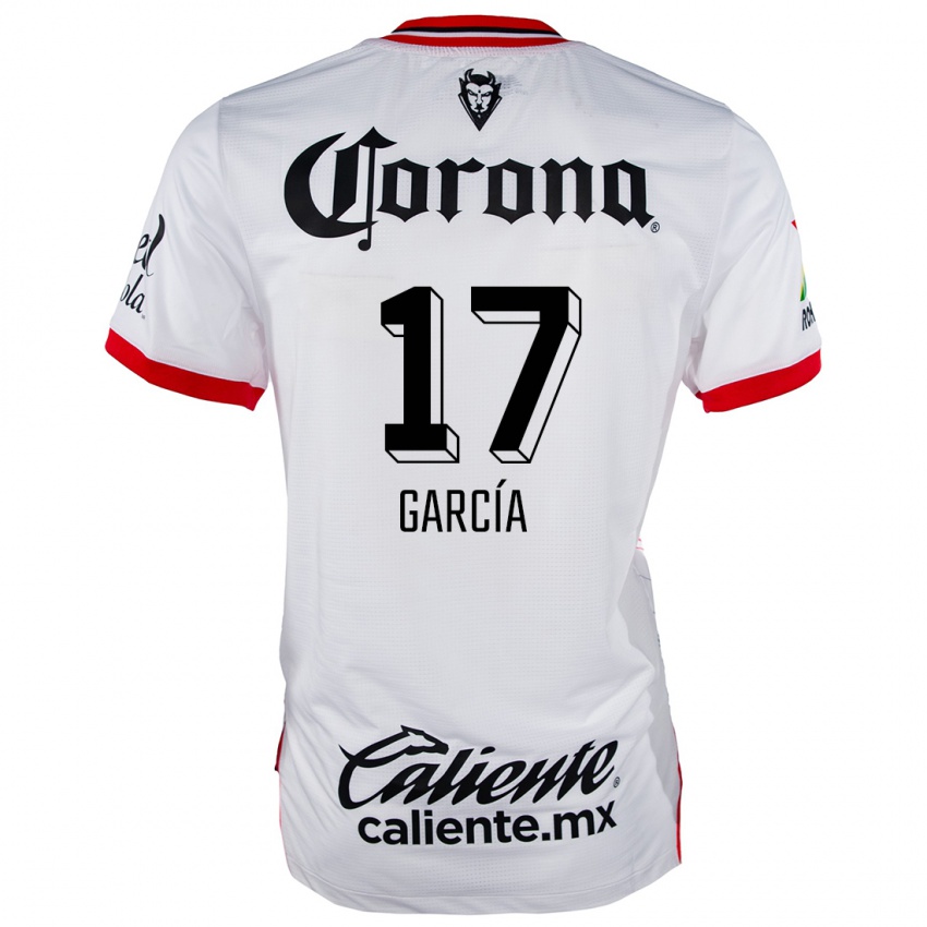 Homem Camisola Brian García #17 Branco Vermelho Alternativa 2024/25 Camisa Brasil