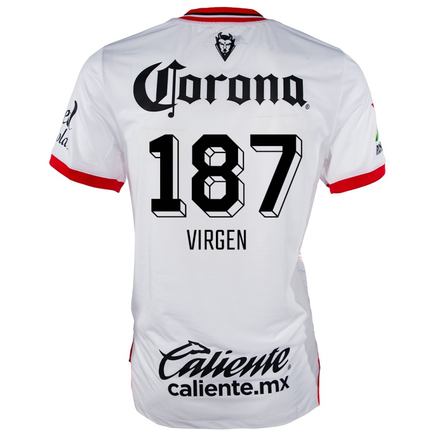 Homem Camisola Oswaldo Virgen #187 Branco Vermelho Alternativa 2024/25 Camisa Brasil