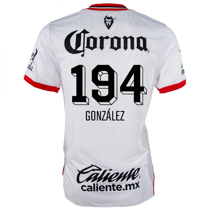 Homem Camisola Cristopher González #194 Branco Vermelho Alternativa 2024/25 Camisa Brasil