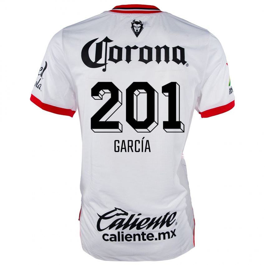 Homem Camisola Eros García #201 Branco Vermelho Alternativa 2024/25 Camisa Brasil