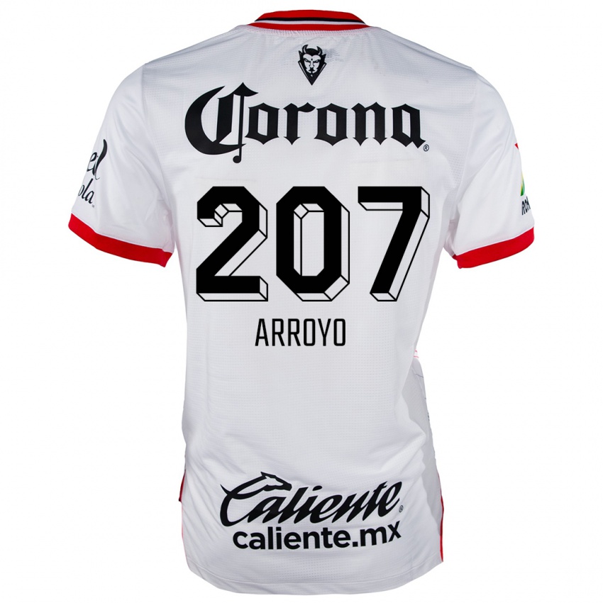 Homem Camisola José Arroyo #207 Branco Vermelho Alternativa 2024/25 Camisa Brasil