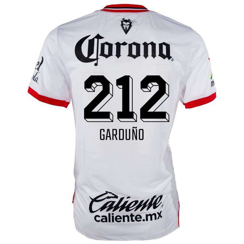 Homem Camisola Carlos Garduño #212 Branco Vermelho Alternativa 2024/25 Camisa Brasil