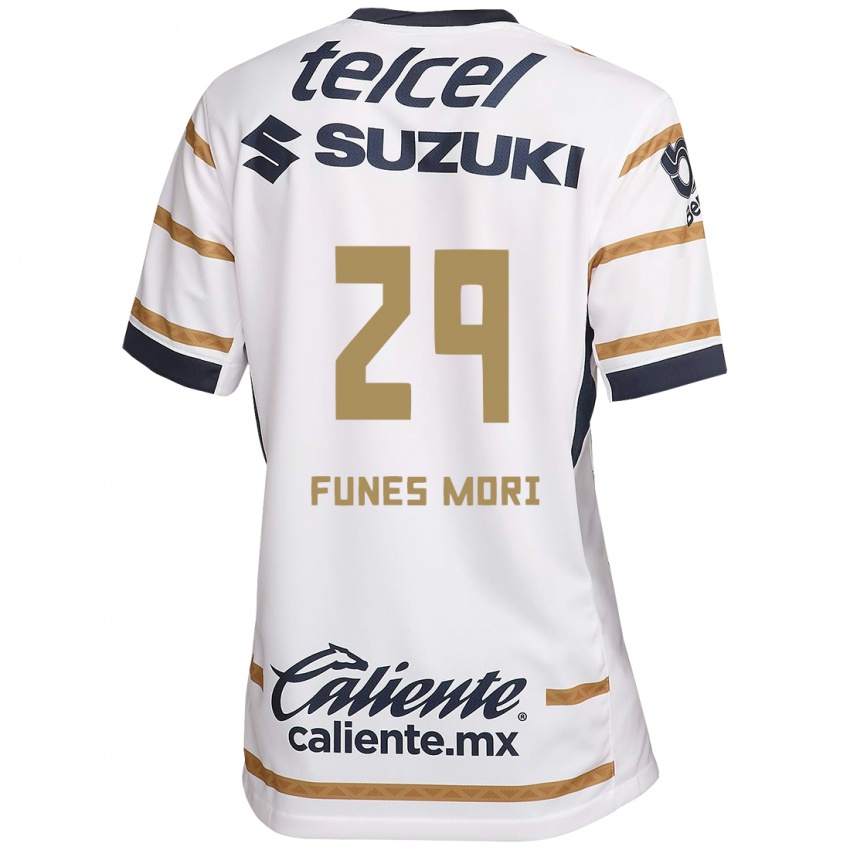 Mulher Camisola Rogelio Funes Mori #29 Obsidiana Branca Principal 2024/25 Camisa Brasil