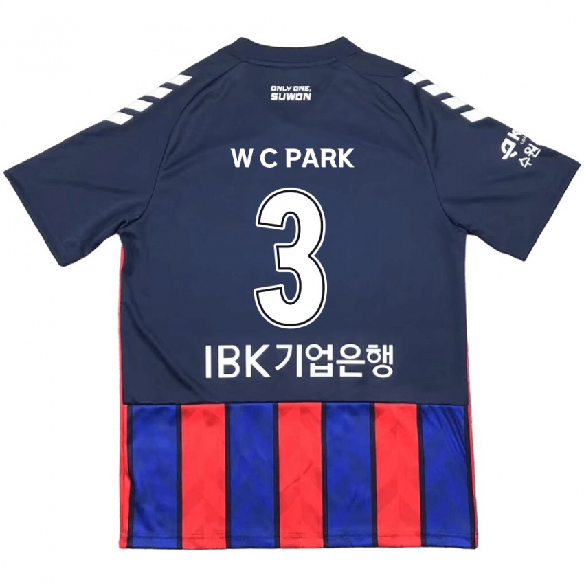 Mulher Camisola Cheol-Woo Park #3 Azul Vermelho Principal 2024/25 Camisa Brasil