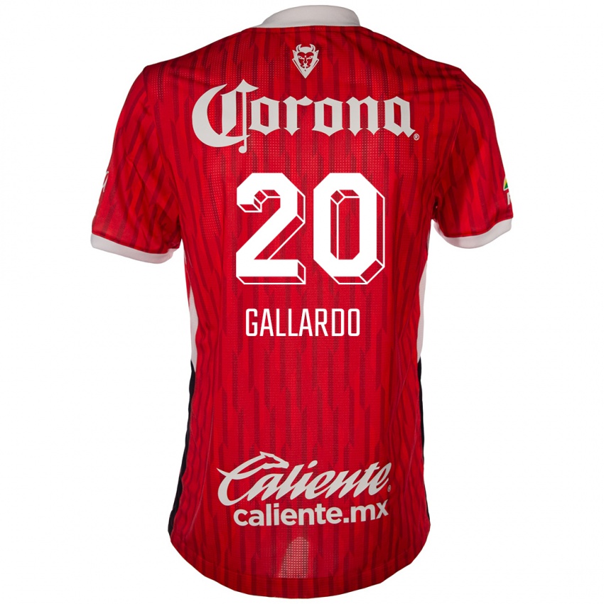 Mulher Camisola Jesus Gallardo #20 Vermelho Branco Principal 2024/25 Camisa Brasil