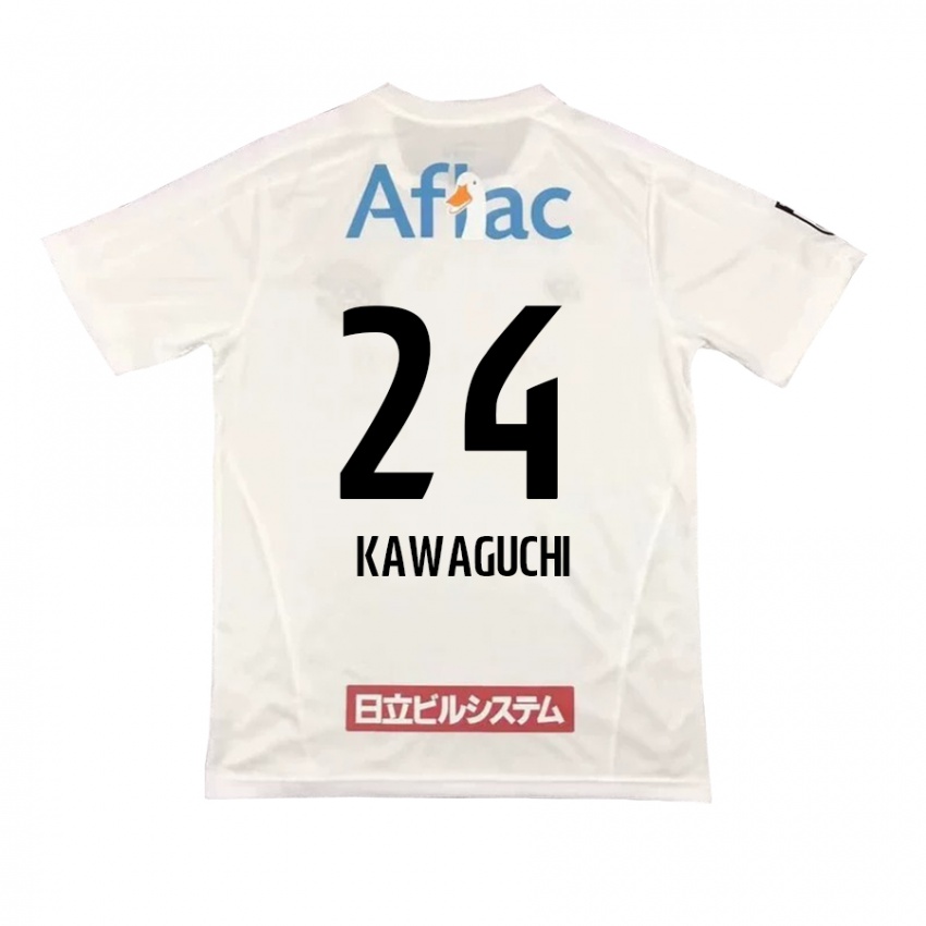 Mulher Camisola Naoki Kawaguchi #24 Branco Preto Alternativa 2024/25 Camisa Brasil