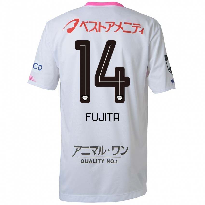 Mulher Camisola Naoyuki Fujita #14 Branco Azul Rosa Alternativa 2024/25 Camisa Brasil