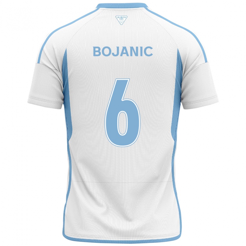 Mulher Camisola Darijan Bojanic #6 Branco Azul Alternativa 2024/25 Camisa Brasil