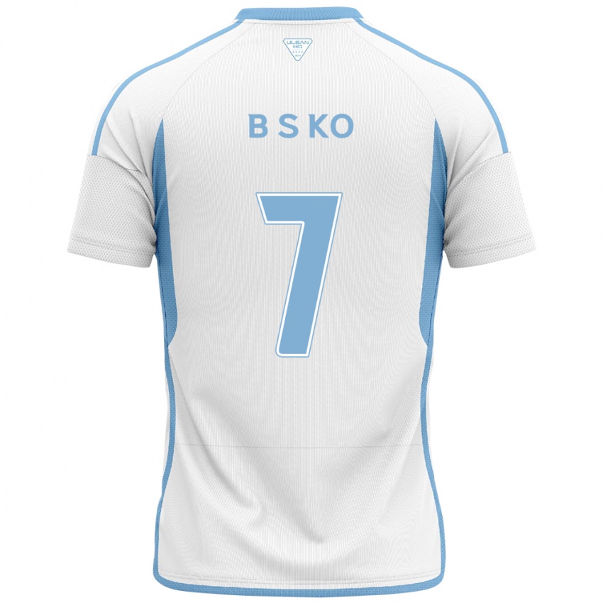 Mulher Camisola Seung-Beom Ko #7 Branco Azul Alternativa 2024/25 Camisa Brasil