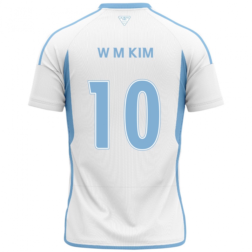 Mulher Camisola Min-Woo Kim #10 Branco Azul Alternativa 2024/25 Camisa Brasil