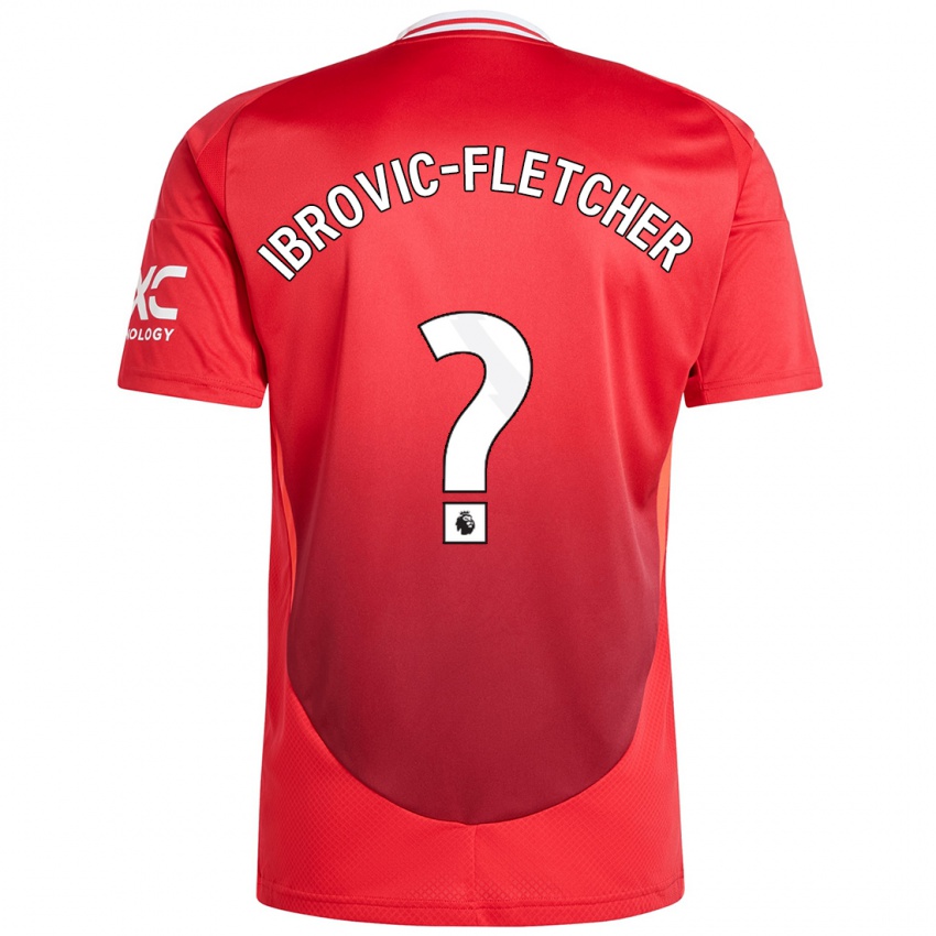 Criança Camisola Edward Ibrovic-Fletcher #0 Vermelho Brilhante Principal 2024/25 Camisa Brasil