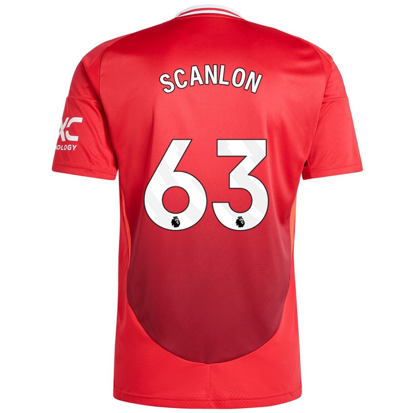 Criança Camisola James Scanlon #63 Vermelho Brilhante Principal 2024/25 Camisa Brasil