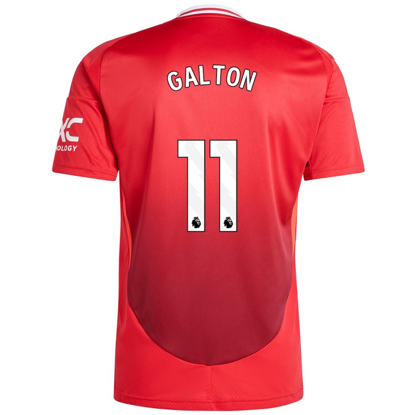 Criança Camisola Leah Galton #11 Vermelho Brilhante Principal 2024/25 Camisa Brasil