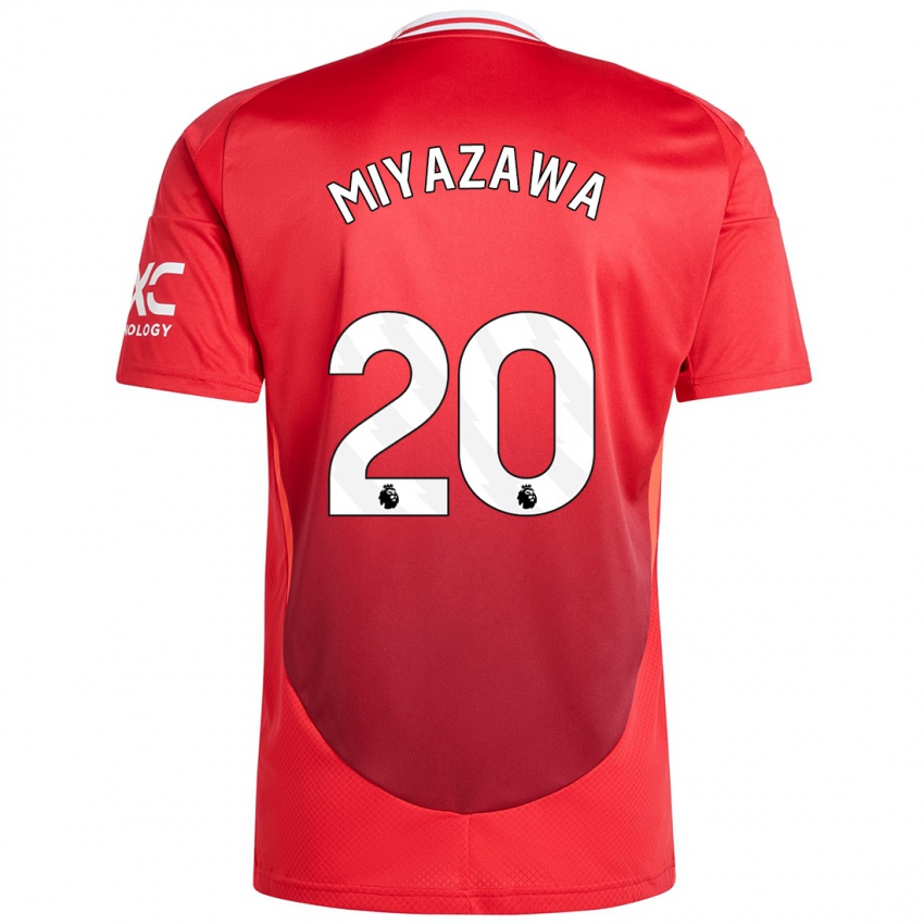 Criança Camisola Hinata Miyazawa #20 Vermelho Brilhante Principal 2024/25 Camisa Brasil