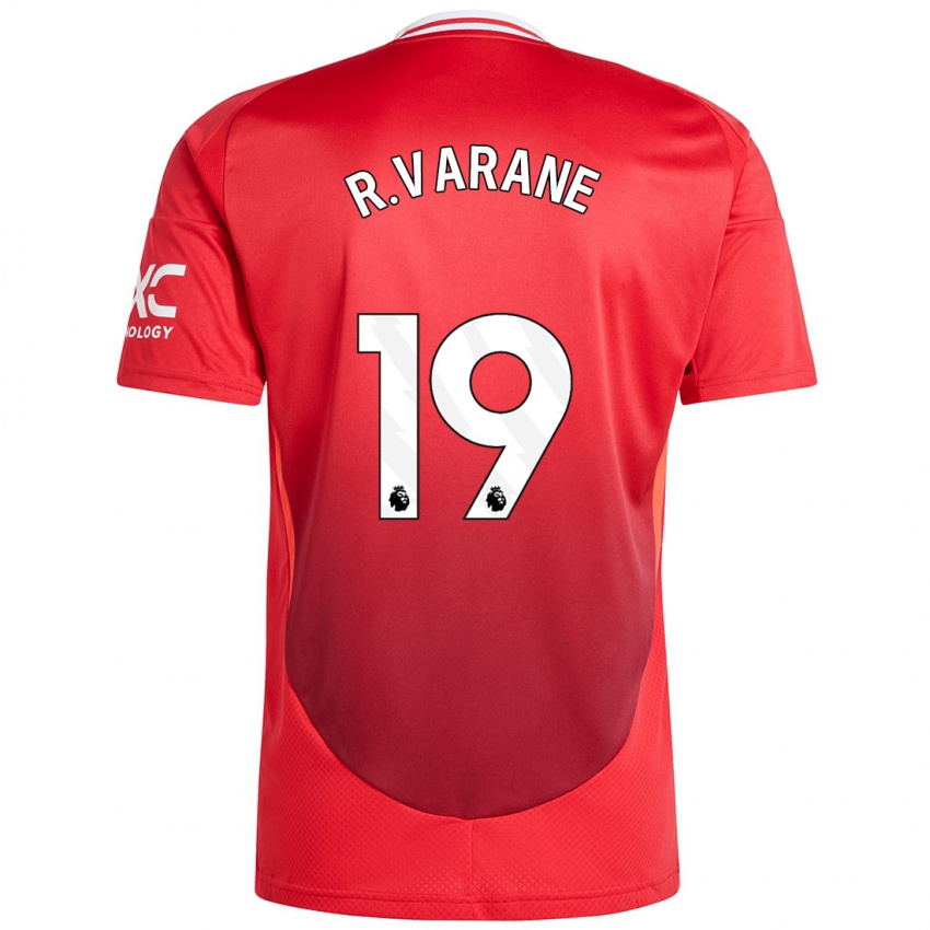 Criança Camisola Raphael Varane #19 Vermelho Brilhante Principal 2024/25 Camisa Brasil