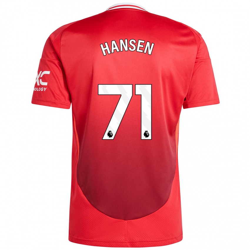 Criança Camisola Isak Hansen-Aaroen #71 Vermelho Brilhante Principal 2024/25 Camisa Brasil