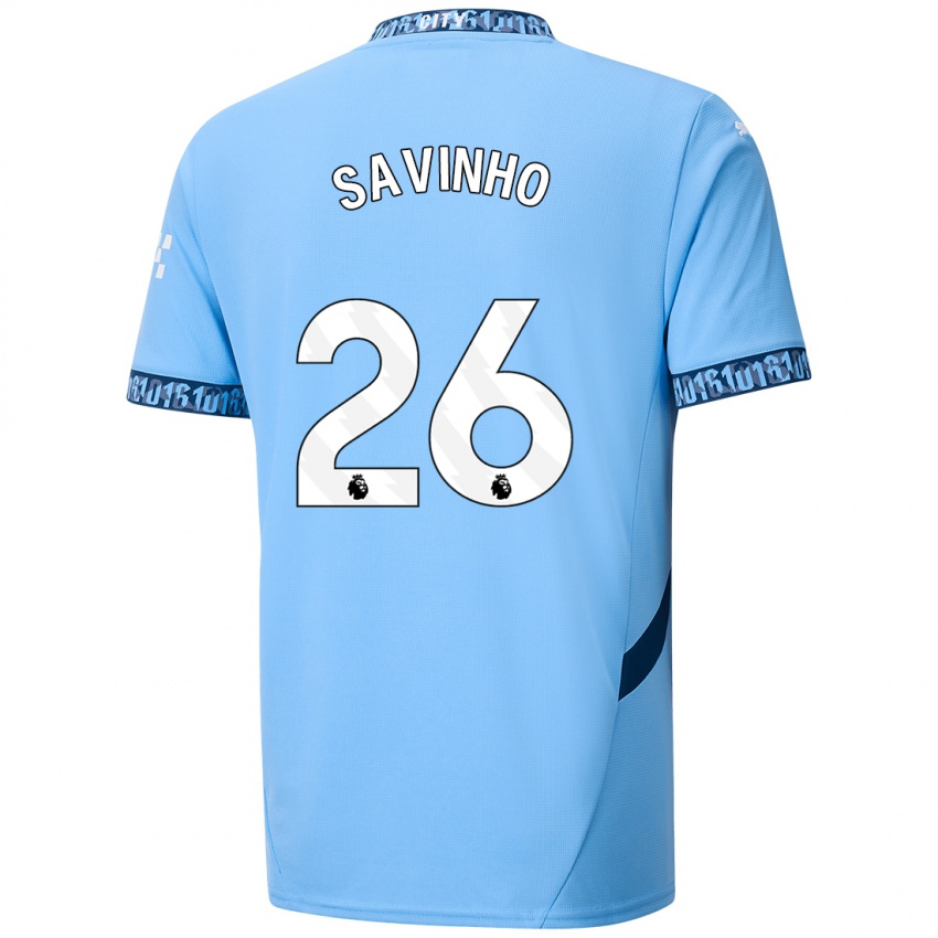 Criança Camisola Sávio #26 Azul Marinho Principal 2024/25 Camisa Brasil