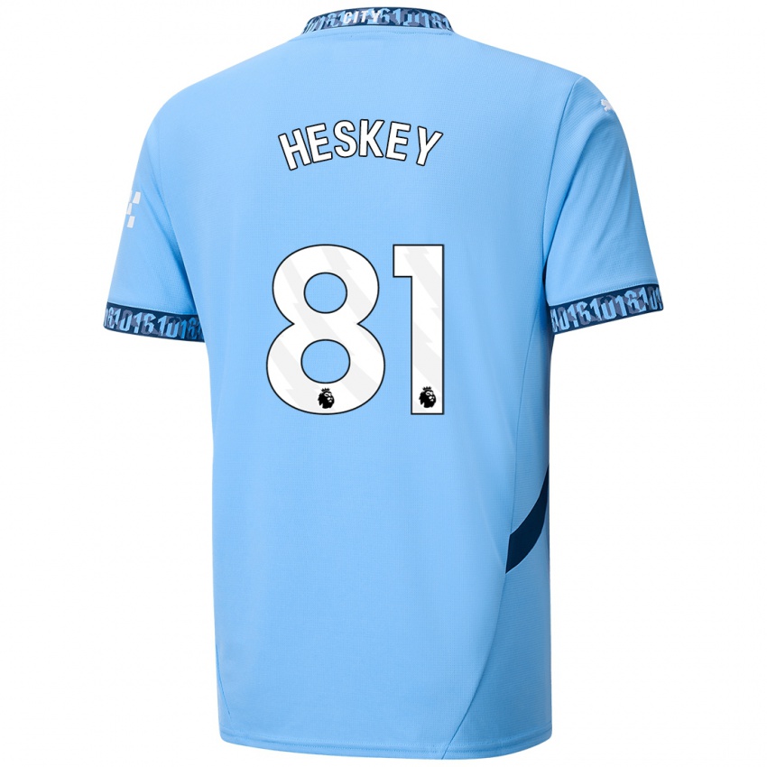 Criança Camisola Jaden Heskey #81 Azul Marinho Principal 2024/25 Camisa Brasil