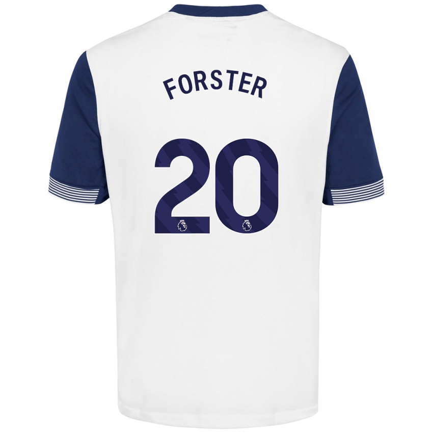 Criança Camisola Fraser Forster #20 Azul Branco Principal 2024/25 Camisa Brasil