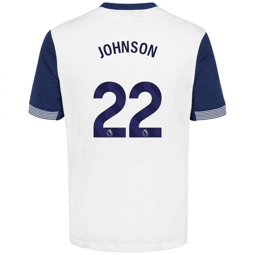 Criança Camisola Brennan Johnson #22 Azul Branco Principal 2024/25 Camisa Brasil