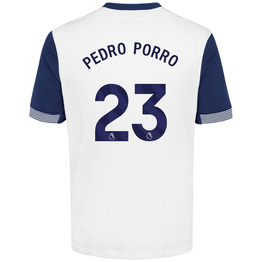 Criança Camisola Pedro Porro #23 Azul Branco Principal 2024/25 Camisa Brasil