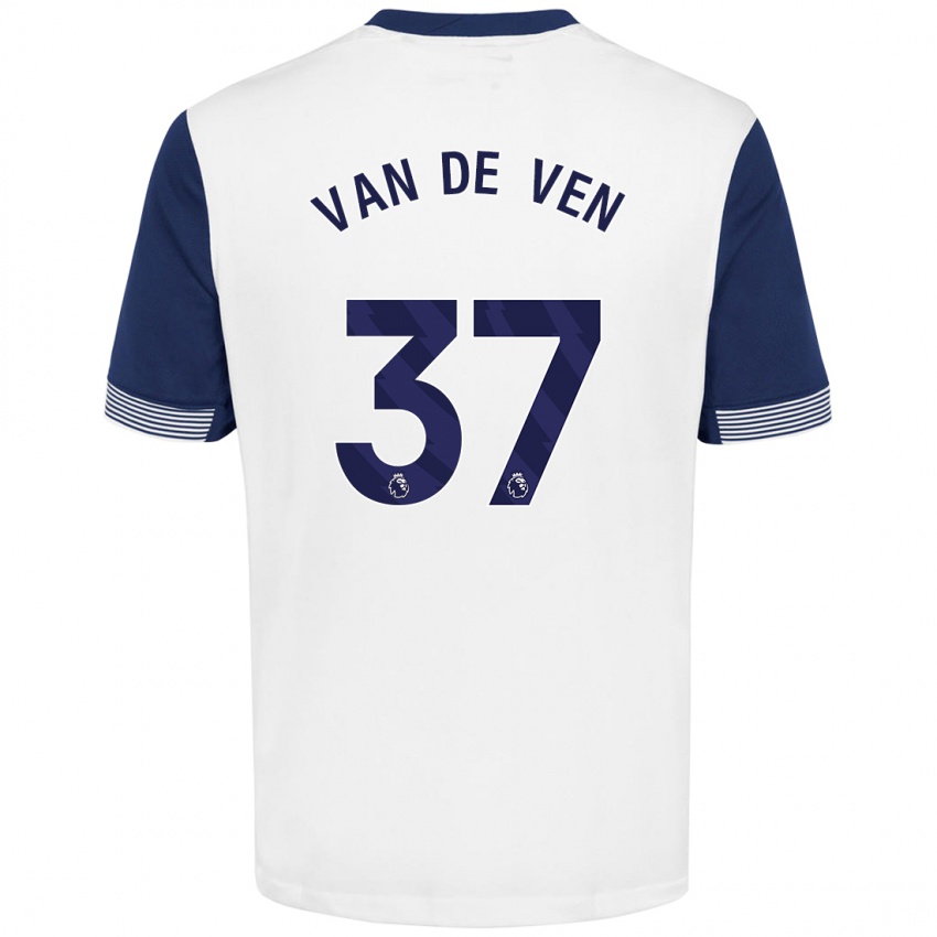 Criança Camisola Micky Van De Ven #37 Azul Branco Principal 2024/25 Camisa Brasil