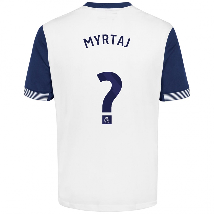 Criança Camisola Leon Myrtaj #0 Azul Branco Principal 2024/25 Camisa Brasil