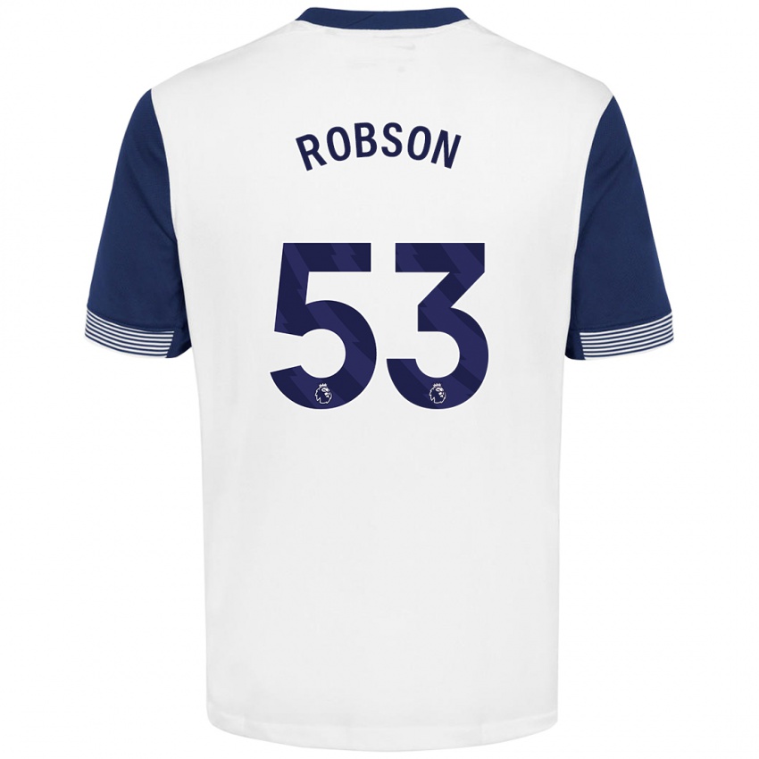 Criança Camisola Max Robson #53 Azul Branco Principal 2024/25 Camisa Brasil