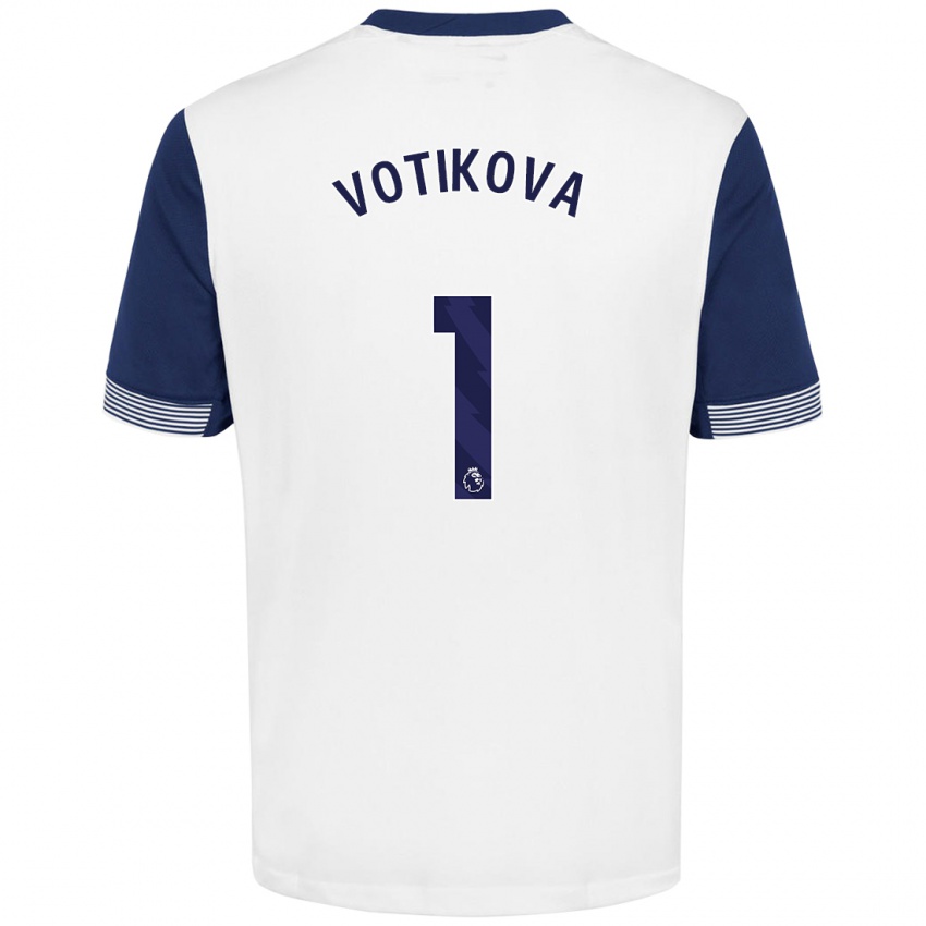 Criança Camisola Barbora Votíková #1 Azul Branco Principal 2024/25 Camisa Brasil