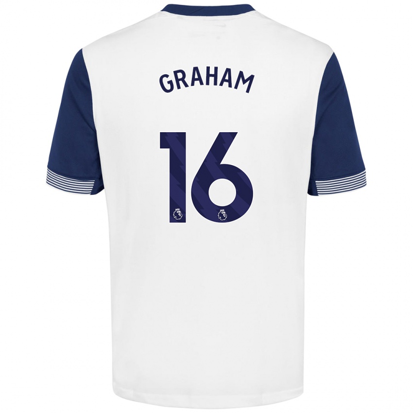 Criança Camisola Kit Graham #16 Azul Branco Principal 2024/25 Camisa Brasil