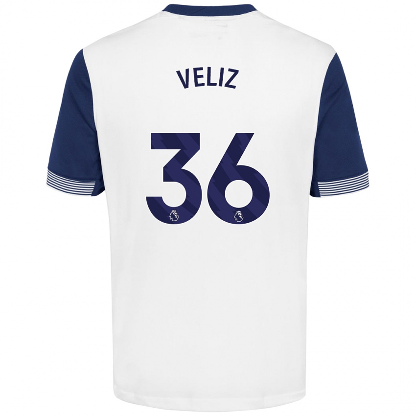 Criança Camisola Alejo Véliz #36 Azul Branco Principal 2024/25 Camisa Brasil