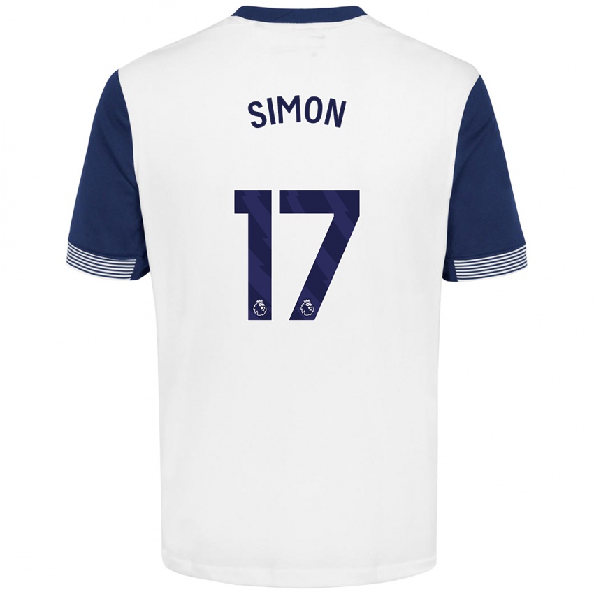 Criança Camisola Kyah Simon #17 Azul Branco Principal 2024/25 Camisa Brasil