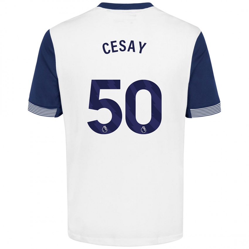 Criança Camisola Kallum Cesay #50 Azul Branco Principal 2024/25 Camisa Brasil