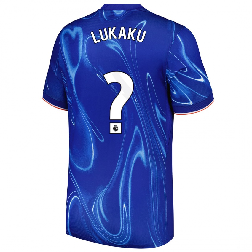 Criança Camisola Romelu Lukaku #0 Branco Azul Principal 2024/25 Camisa Brasil