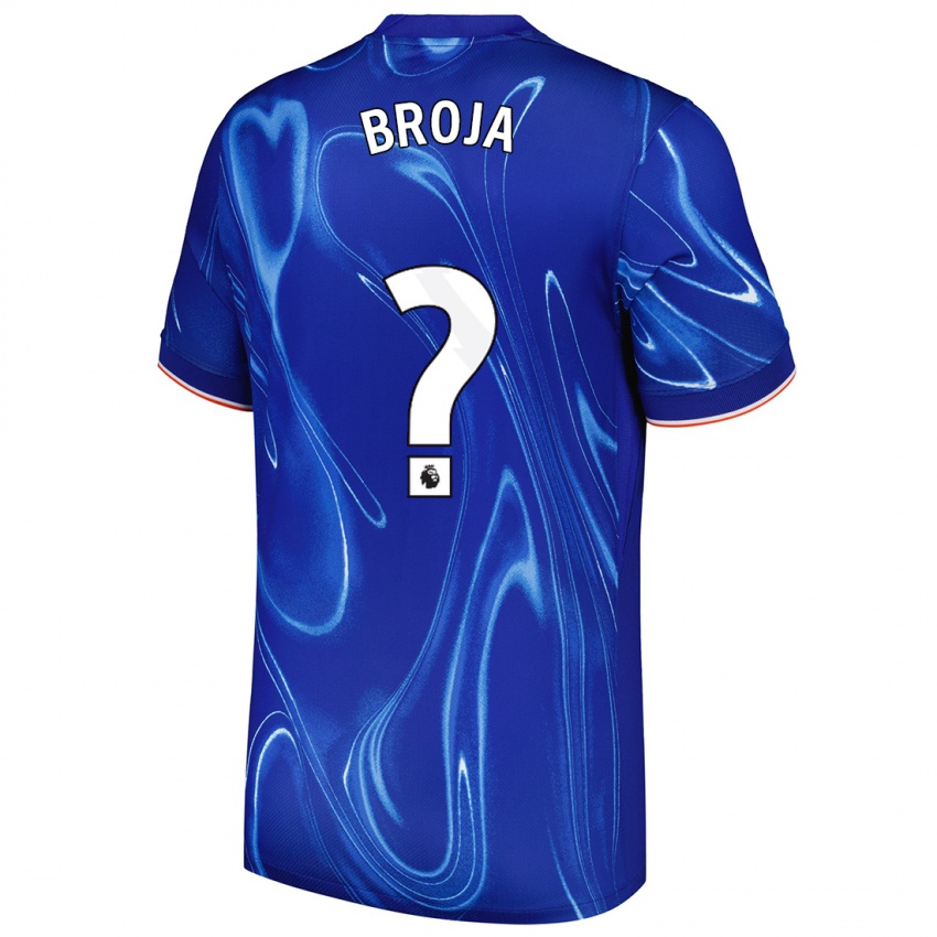 Criança Camisola Armando Broja #0 Branco Azul Principal 2024/25 Camisa Brasil