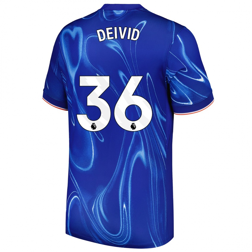 Criança Camisola Deivid Washington #36 Branco Azul Principal 2024/25 Camisa Brasil