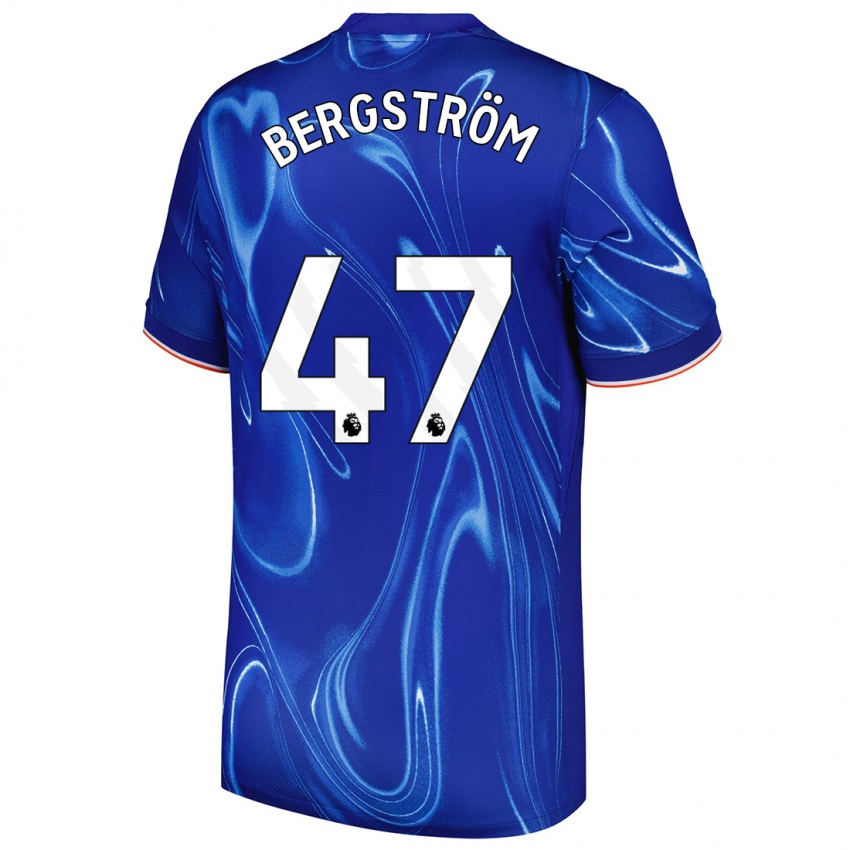 Criança Camisola Lucas Bergström #47 Branco Azul Principal 2024/25 Camisa Brasil