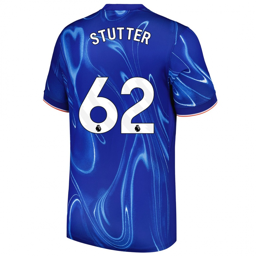 Criança Camisola Ronnie Stutter #62 Branco Azul Principal 2024/25 Camisa Brasil