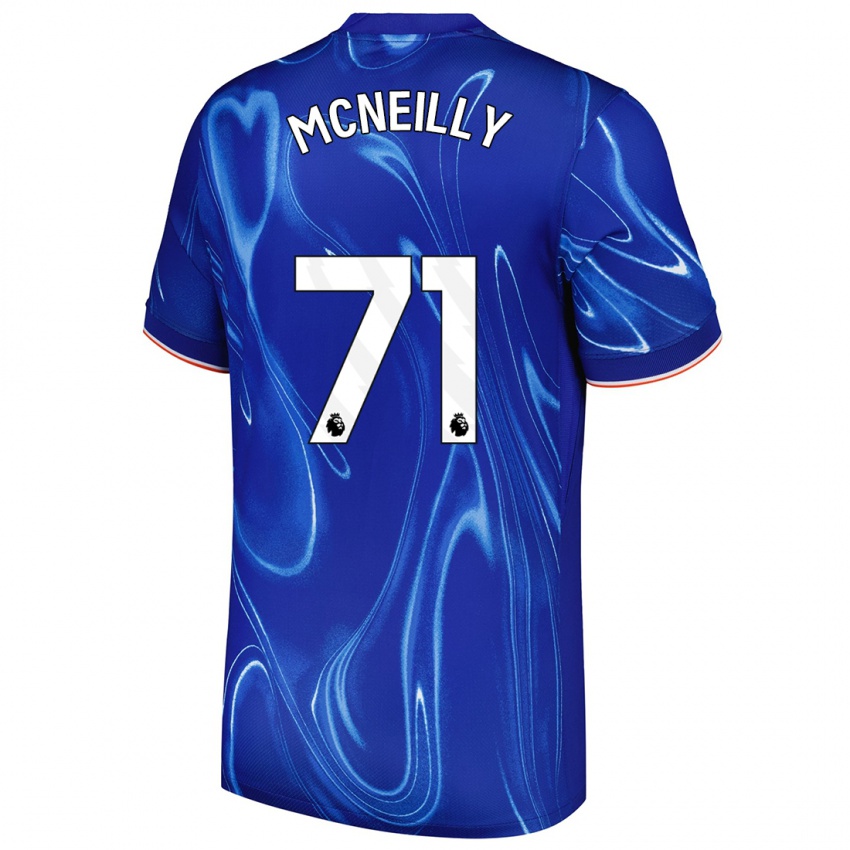 Criança Camisola Donnell Mcneilly #71 Branco Azul Principal 2024/25 Camisa Brasil