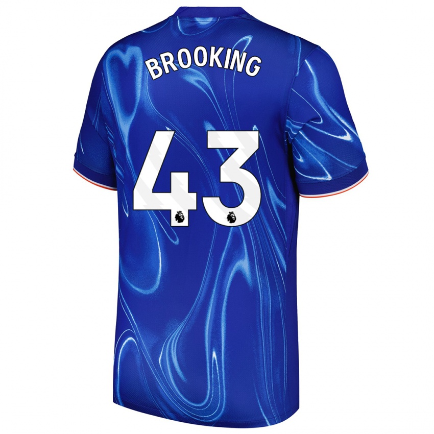 Criança Camisola Josh Brooking #43 Branco Azul Principal 2024/25 Camisa Brasil