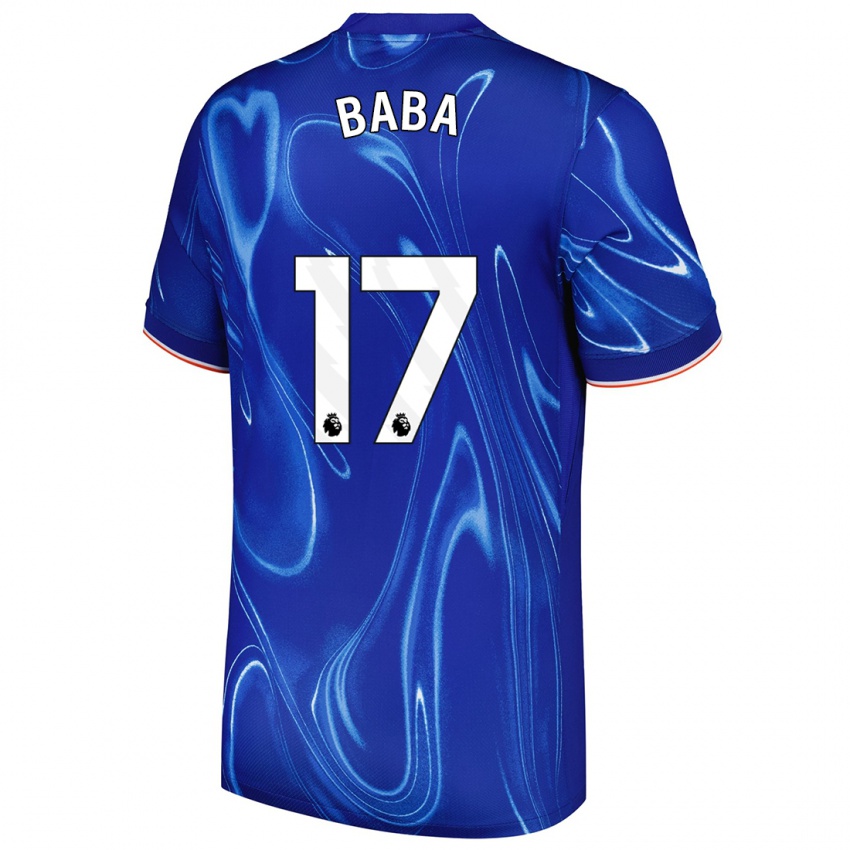 Criança Camisola Abdul-Rahman Baba #17 Branco Azul Principal 2024/25 Camisa Brasil