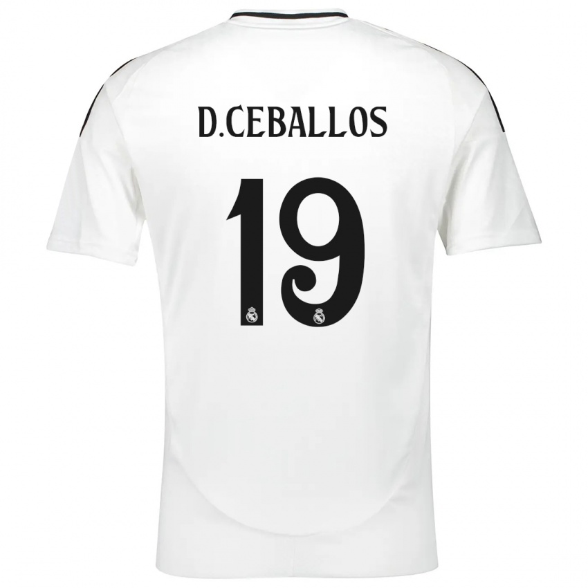 Criança Camisola Dani Ceballos #19 Branco Principal 2024/25 Camisa Brasil