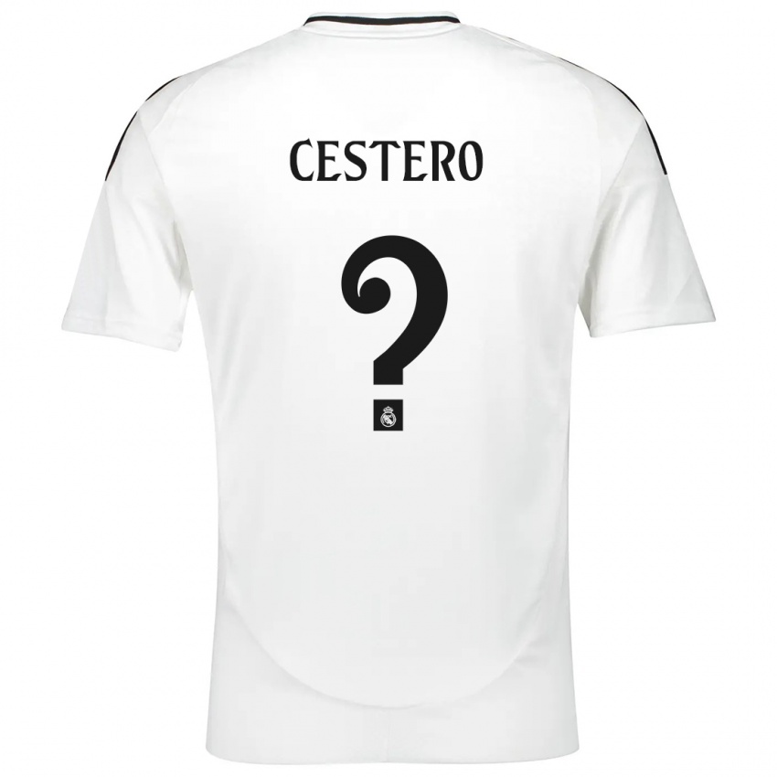 Criança Camisola Jorge Cestero #0 Branco Principal 2024/25 Camisa Brasil