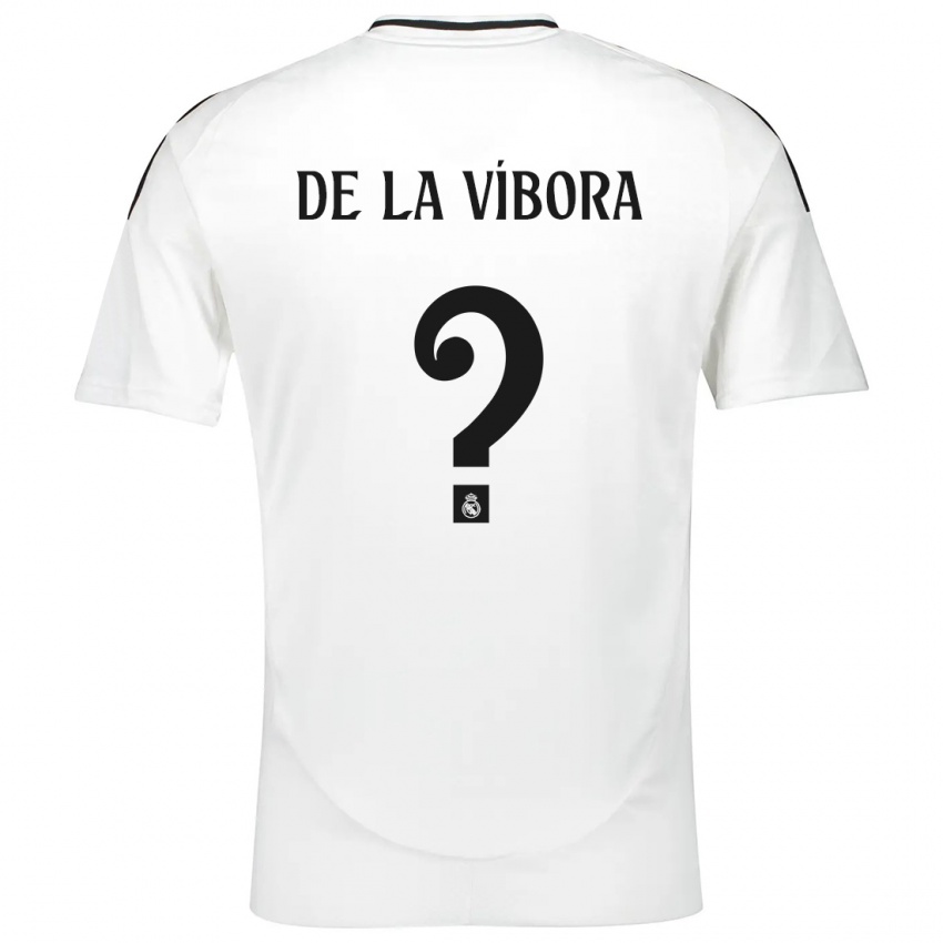 Criança Camisola David De La Víbora #0 Branco Principal 2024/25 Camisa Brasil