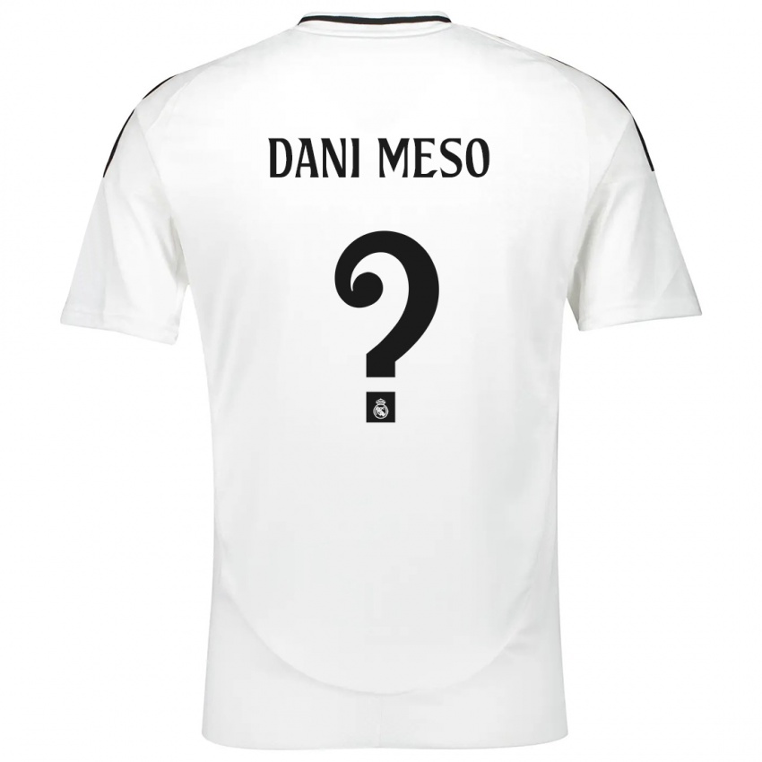 Criança Camisola Dani Meso #0 Branco Principal 2024/25 Camisa Brasil