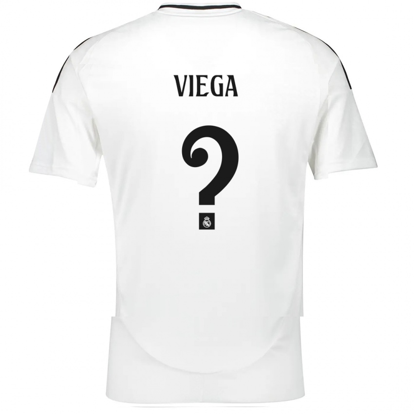 Criança Camisola Marcos Viega #0 Branco Principal 2024/25 Camisa Brasil